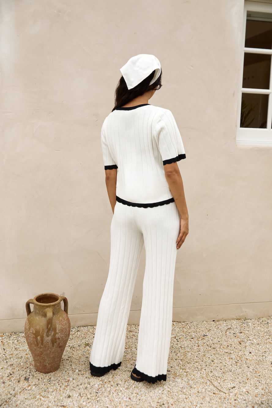 Colder Days Knit Pants White