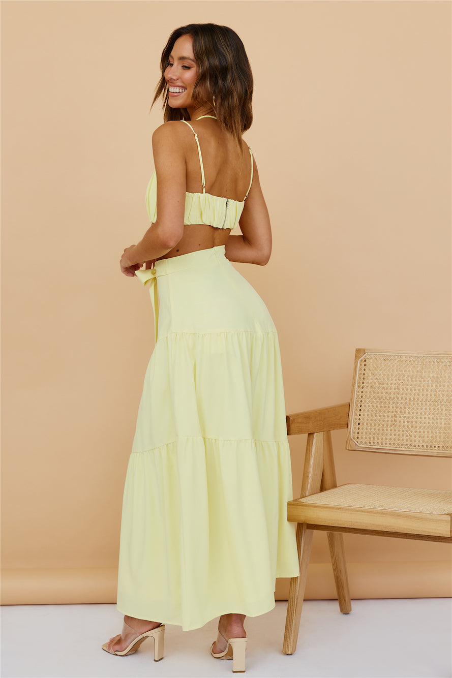 Evolving Heart Crop Top Yellow