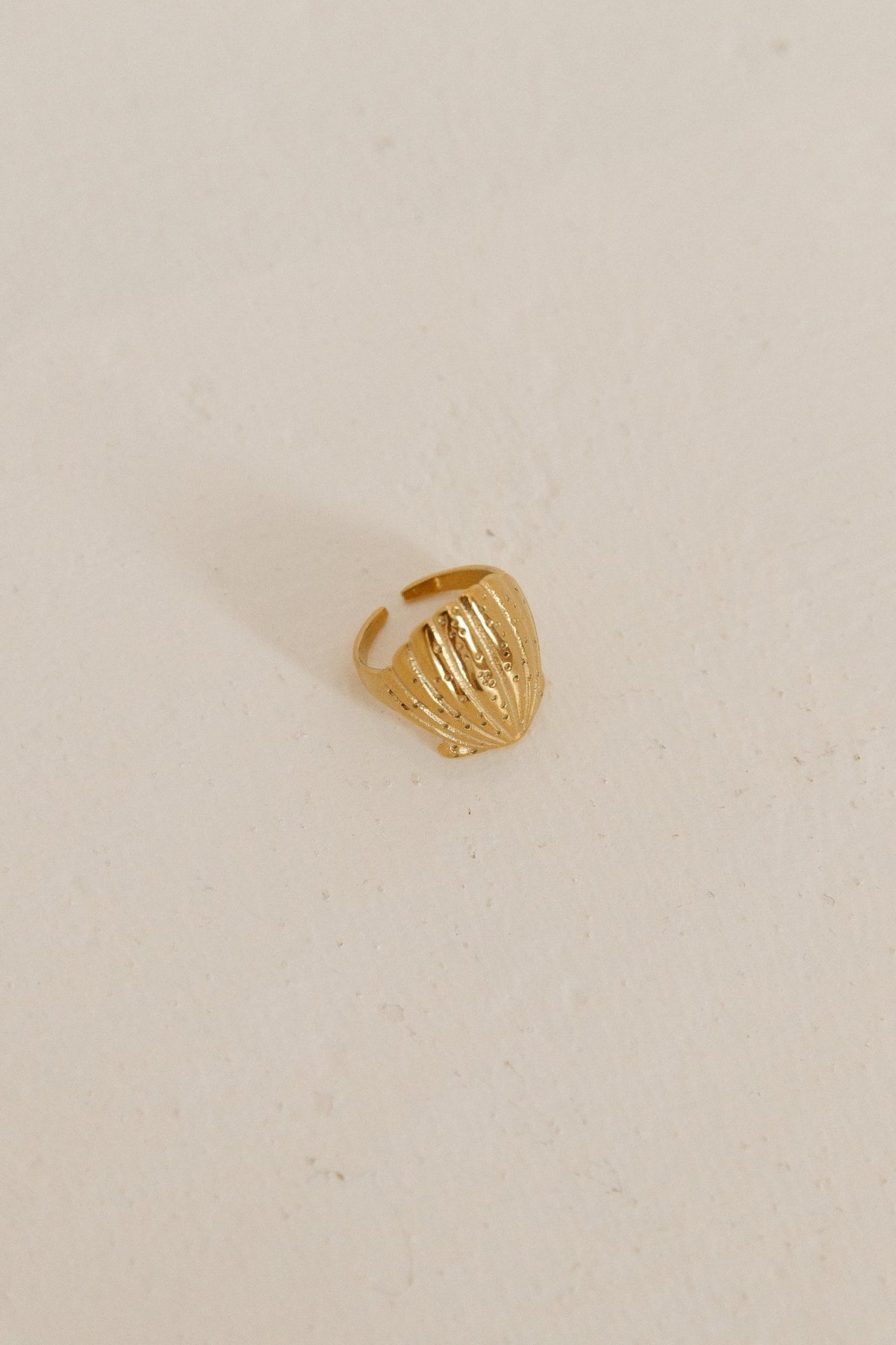 18K Gold Plated Shimmering Treasure Ring Gold