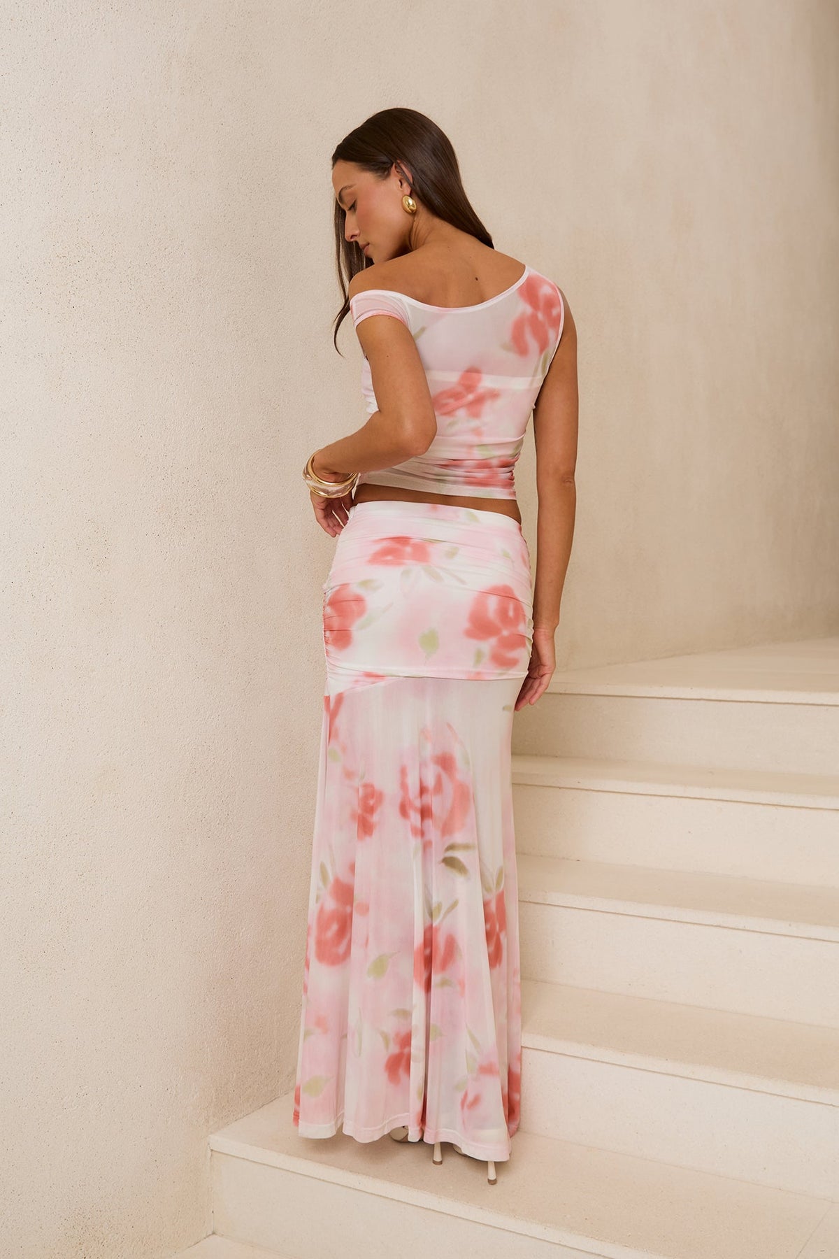Rosebush Reverie Mesh Crop Top
