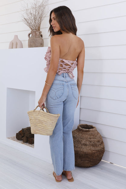 Golden Time Crop Top Pink