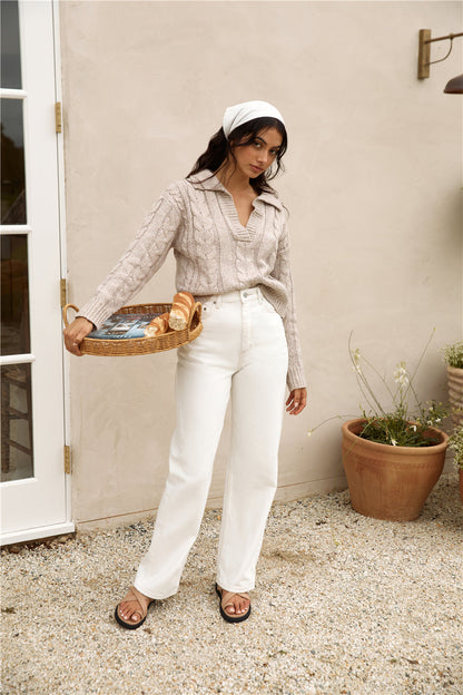 LEE High Baggy Jean Organic White