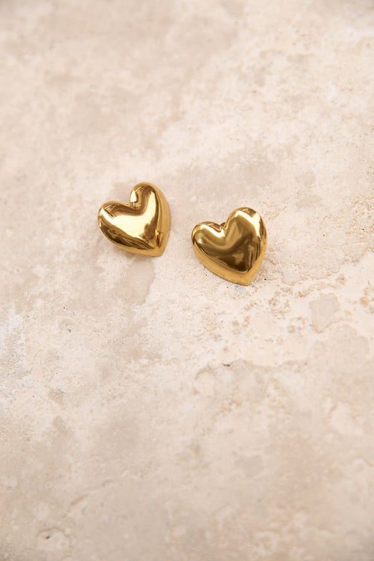 18k Gold Plated Lover Earrings Gold