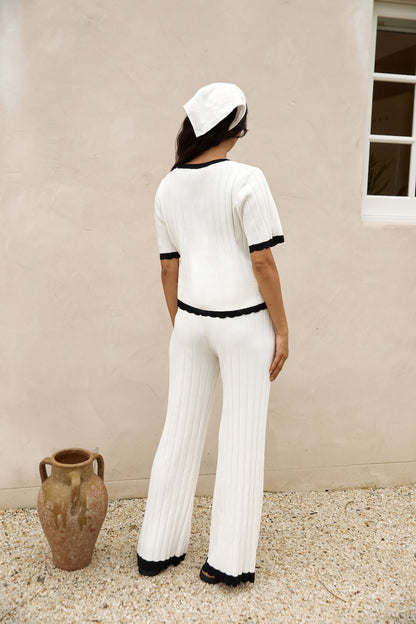 Colder Days Knit Pants White