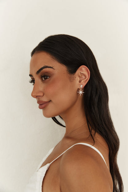 18K Gold Plated Evange Line Earrings Gold