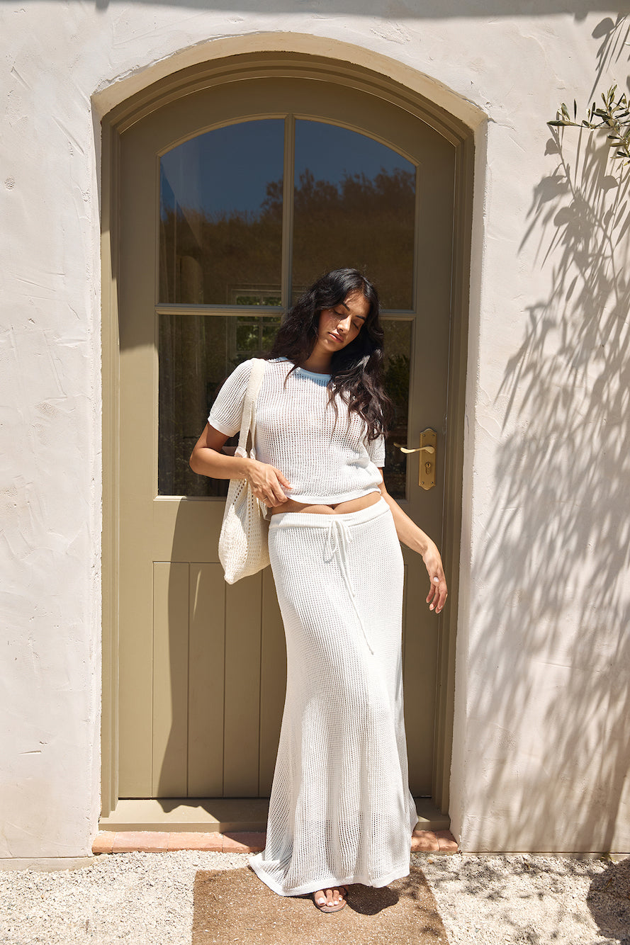 Safe Haven Knit Top White