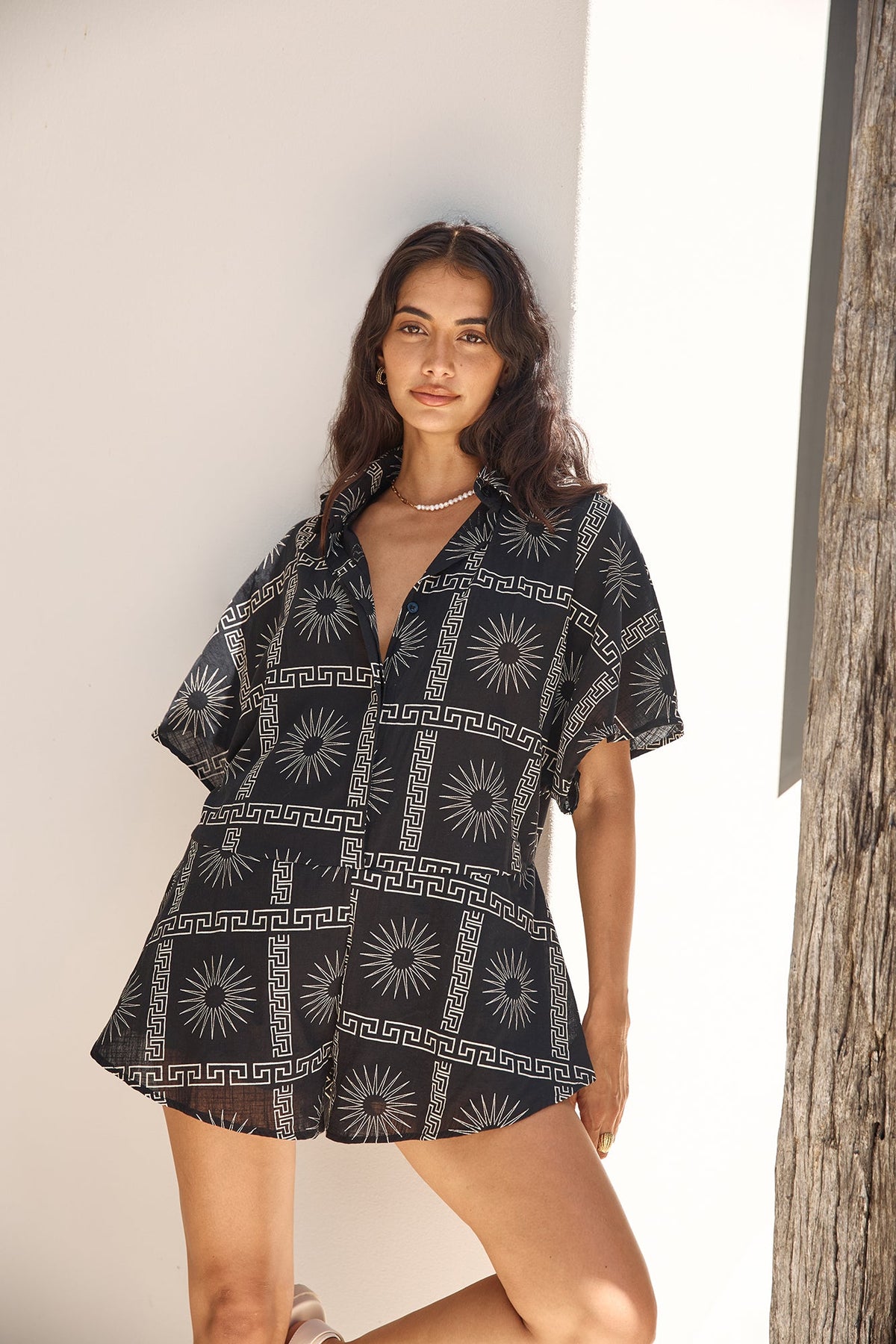 Aquarius Moon Romper Black