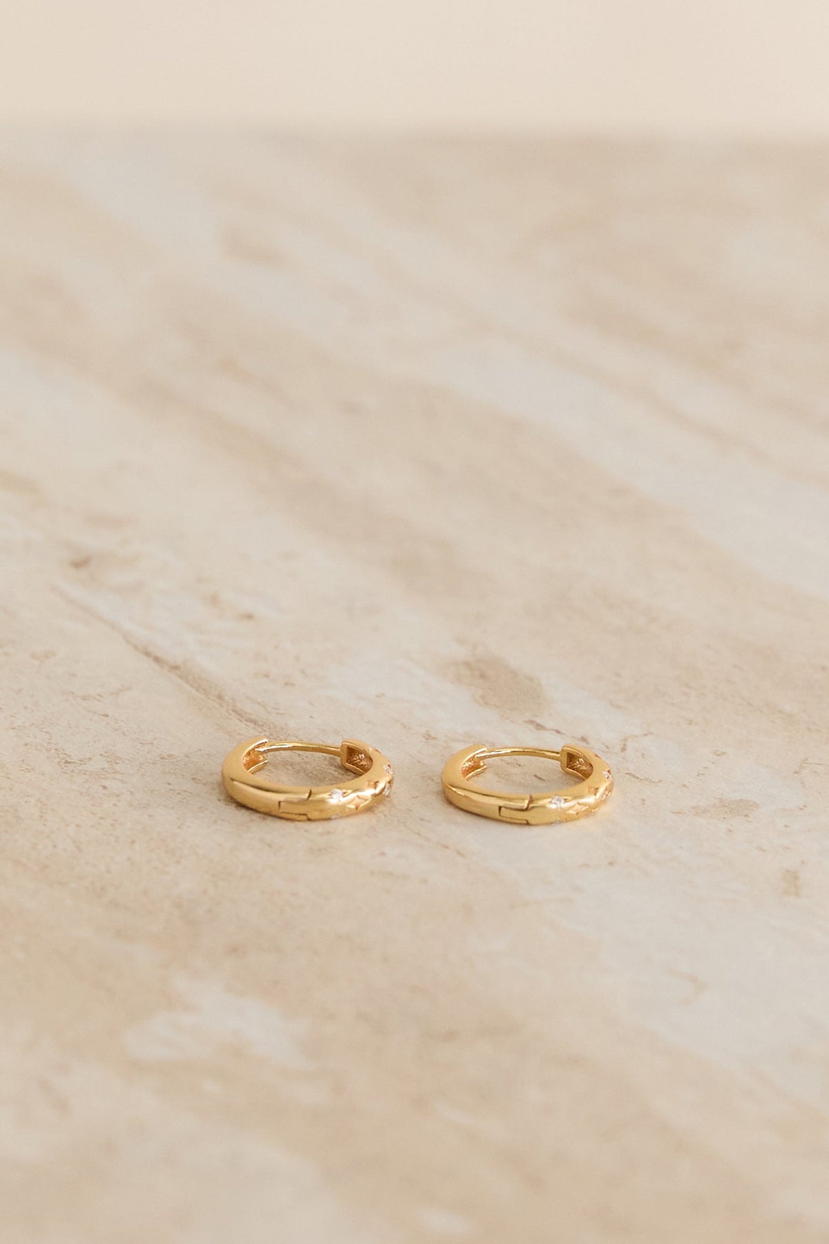 18K Gold Plated Stars At Night Earrings Gold