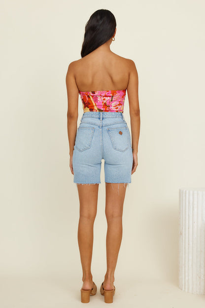 Glowing Sun Crop Top Pink