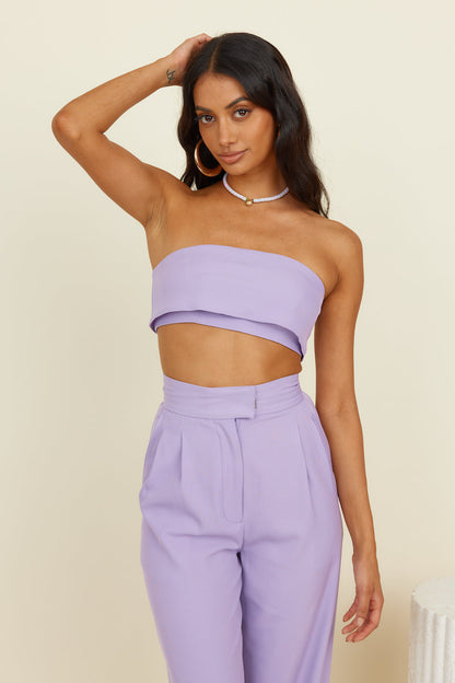 Solaris Crop Top Lilac