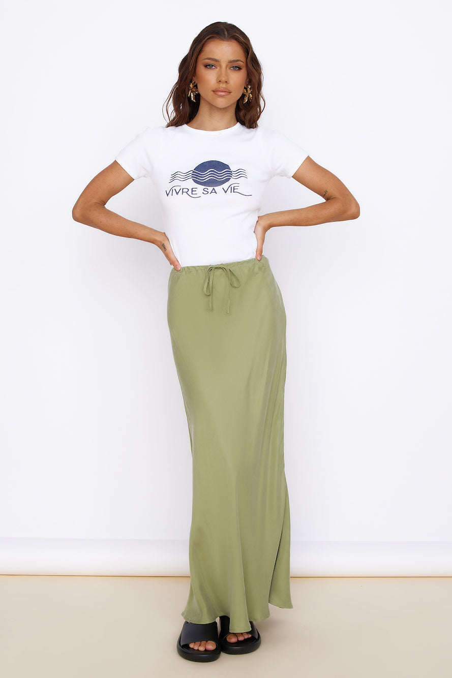 ROLLA'S Vivre Sa Vie Baby Rib Tee White