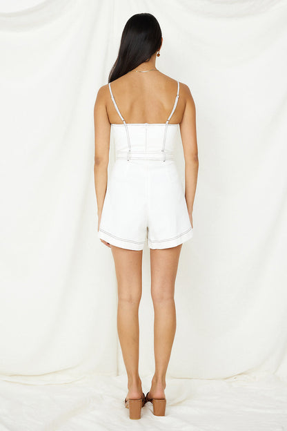 Take a Glimpse Romper White