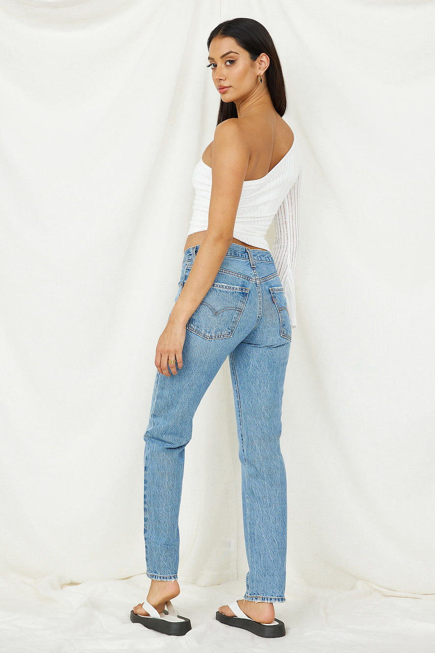 Hand On My Heart Crop Top White