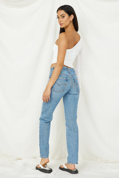 Hand On My Heart Crop Top White