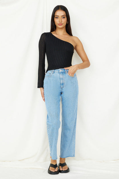 Hand On My Heart Crop Top Black
