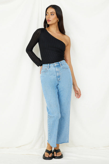 Hand On My Heart Crop Top Black