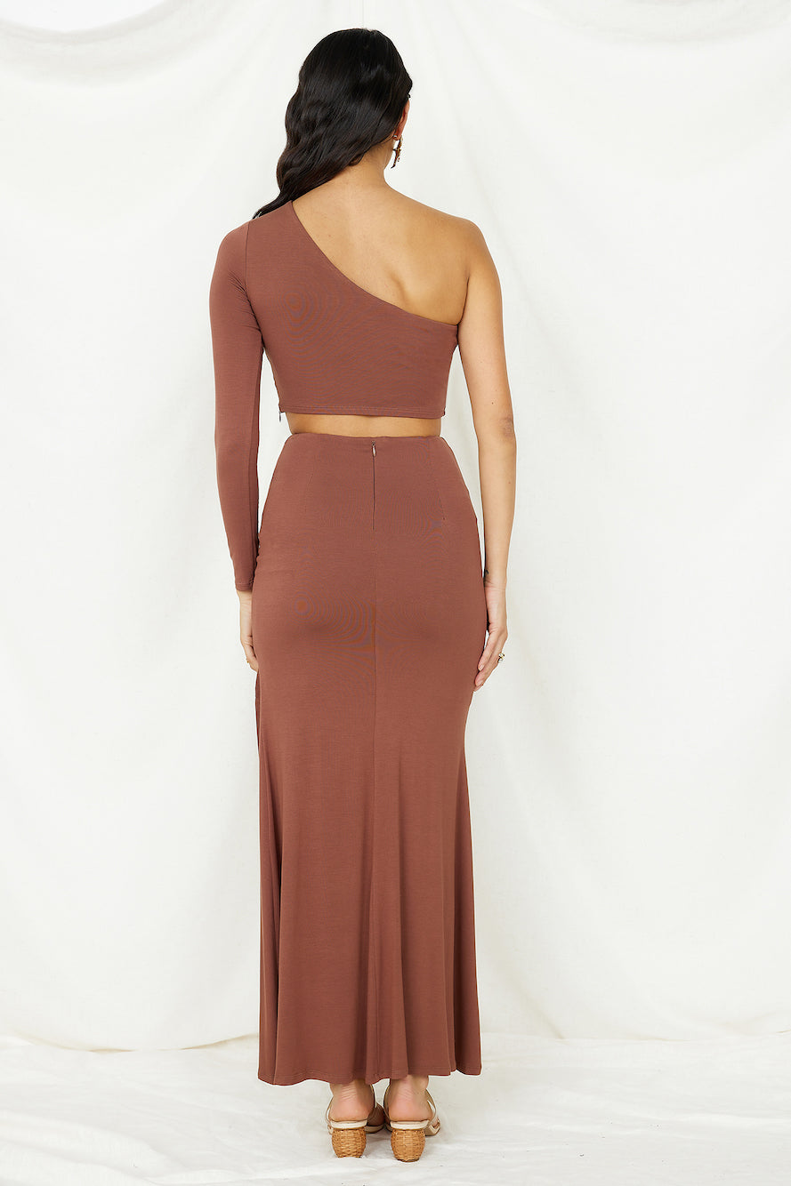 Birds Are Singing Crop Top Brown