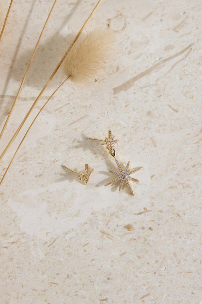 18K Gold Plated Evange Line Earrings Gold