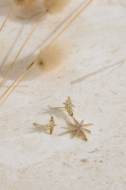 18K Gold Plated Evange Line Earrings Gold