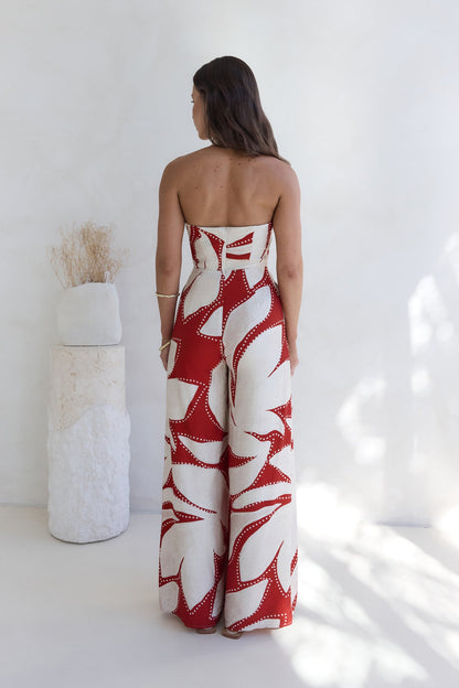 Arlette Halter Jumpsuit Arlette Red