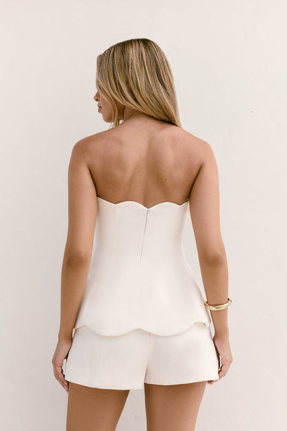 Dewdrop Dreams Shorts White