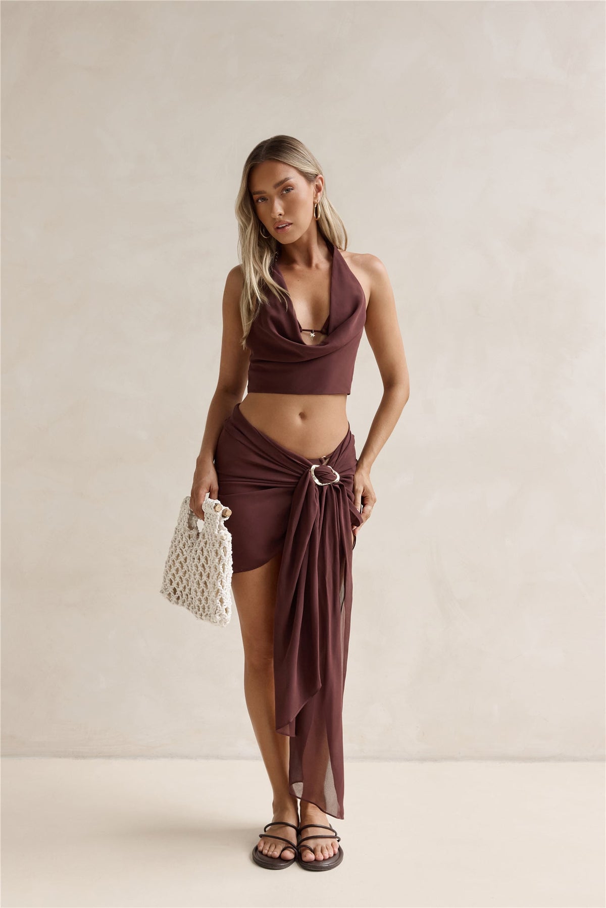 Island Twilight Halter Top Chocolate