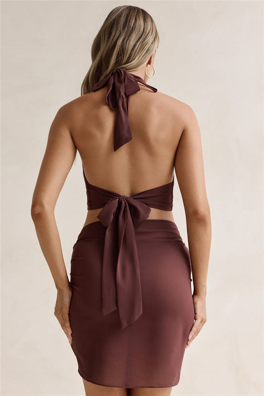 Island Twilight Halter Top Chocolate