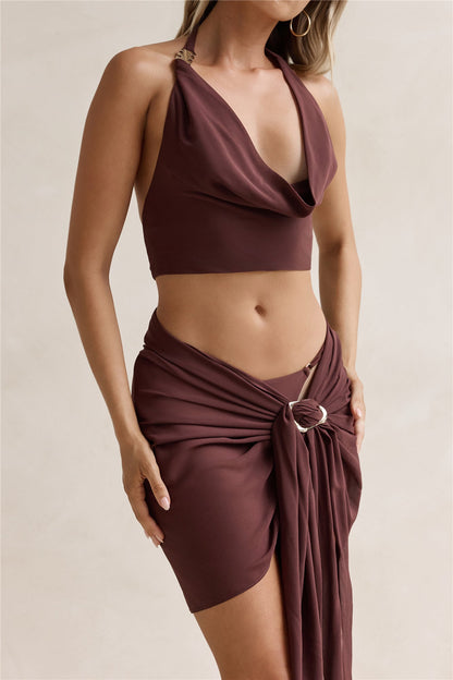 Island Twilight Halter Top Chocolate