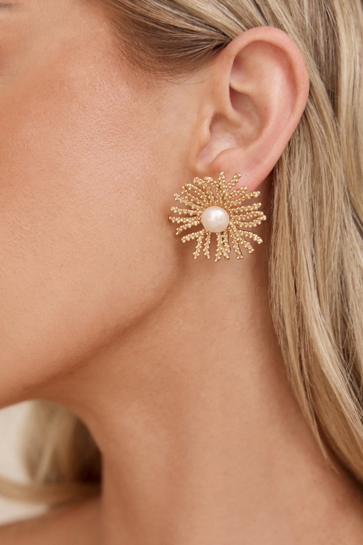 Coconut Cream Earrings Gold