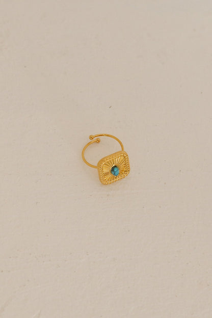 18k Gold Plated Secret Gems Ring Gold