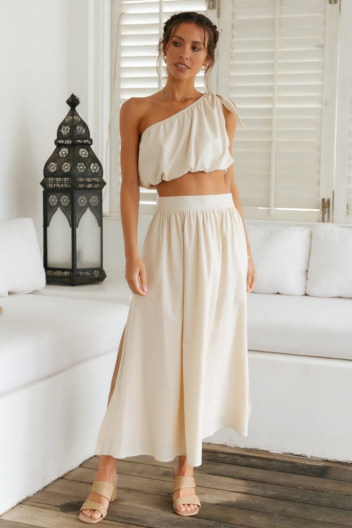 Bomi Crop Top Beige