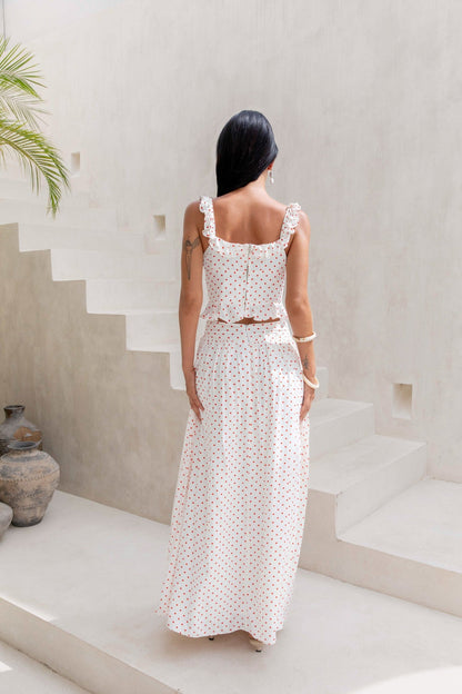 Shoreline Summers Polka Dot Set Red White