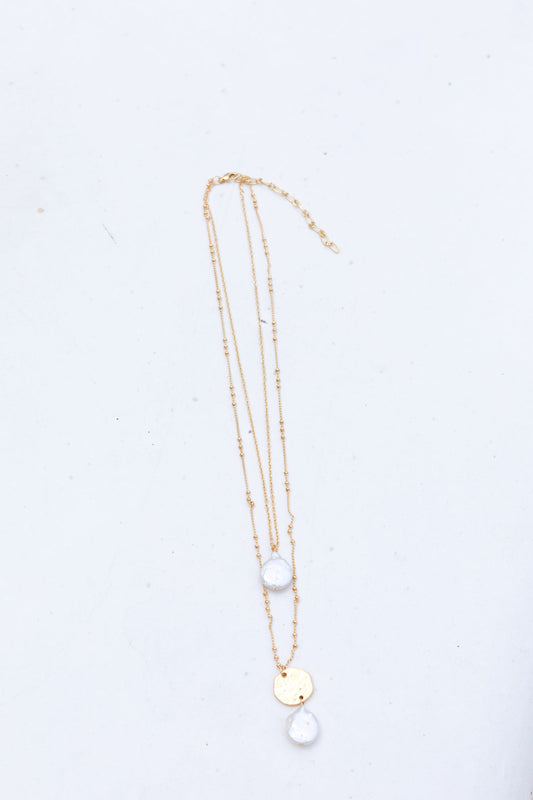 18K Gold plated Shores And Necklace Gold