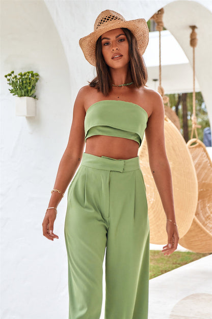 Solaris Crop Top Green