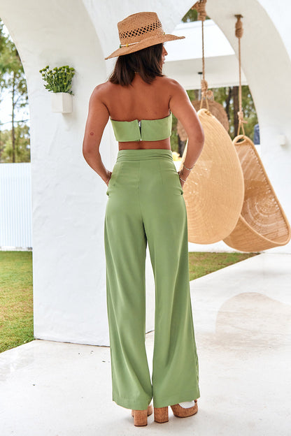 Solaris Crop Top Green