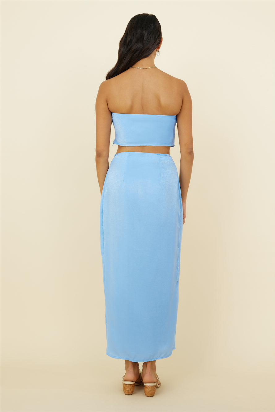 The Right Place Crop Top Blue