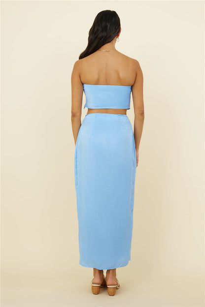 The Right Place Crop Top Blue